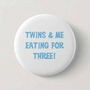 Blue Eating For Three 2 Inch Round Button