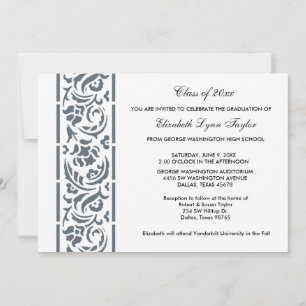 Blue Edge Graduation Announcement or Invitation