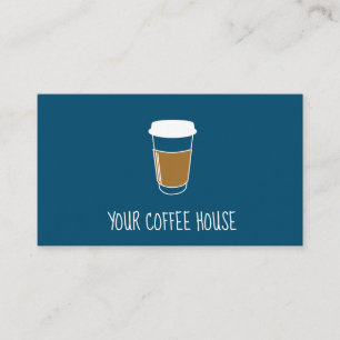 Blue Editable Coffee Stamp loyalty card