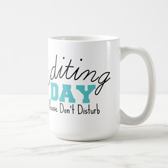 Blue Editing Day Mug (Right)