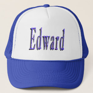 Blue Edward Name Logo, Trucker Hat