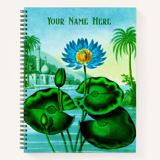 Blue Egyptian Water Lily / Lotus Journal (Devant)