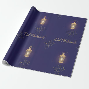 Blue Eid Wrapping Paper