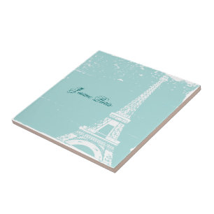 Blue Eiffel Tiles & Trivets