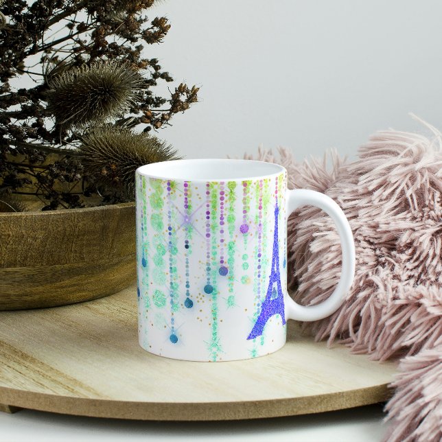 Blue Eiffel Tower and Stars Coffee Mug (Creator Uploaded)