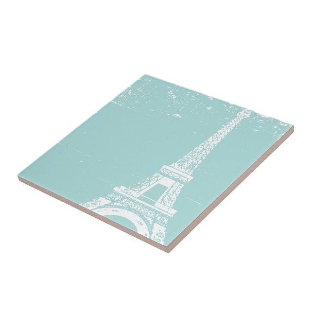 Blue Eiffel Tower Ceramic Tiles (Side)