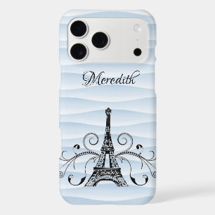 Blue Eiffel Tower Flourish Case-Mate iPhone Case