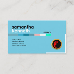 Blue Elegance Trainer Life Coach Business Card