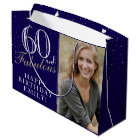 Blue Elegant 60 and Fabulous 60th Birthday Photo