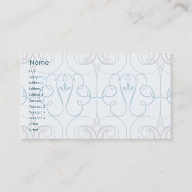 Blue Elegant - Business Card (Front)
