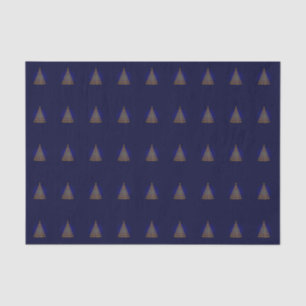 Blue Elegant Christmas Tree Tissue Paper