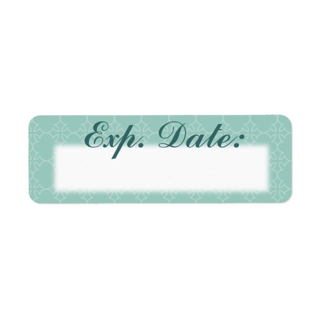 Blue Elegant Expiration Date Labels (Front)