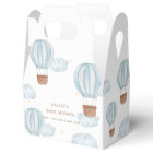 Blue Elegant Hot Air Balloon Cloud Boy Baby Shower