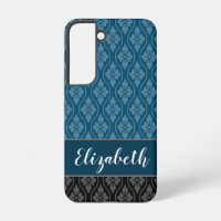 Blue Elegant Japanese Tatewaku Pattern