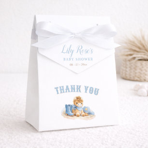 Blue Elegant Little Cowboy Baby Western Shower Favor Box