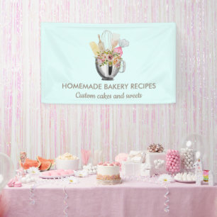 Blue Elegant Minimal Bakery pastry Banner