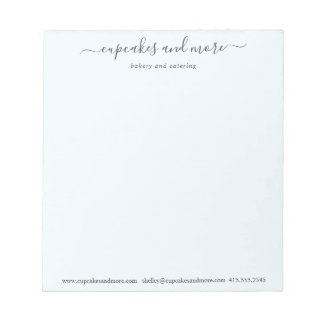 Blue Elegant Minimalist Business Notepad