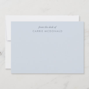 Blue Elegant Personalized Stationery Card