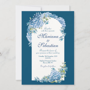 Blue Elegant Rustic Simple Glossy & Beautiful Save The Date