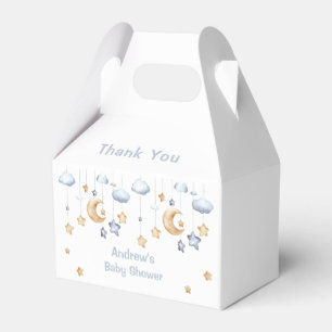 Blue Elegant Twinkle Twinkle Baby Shower Favor Box