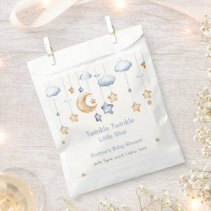 Blue Elegant Twinkle Twinkle Baby Shower Favour Bag
