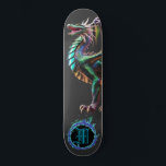 *~* Blue Element AP88 Elemental Dragon Fierce Skateboard<br><div class="desc">(Search code AP88 to find similar items ) Easily Transfer to other Zazzle Products. Elemental Element DRAGON with RING of FIRE / FLAMES / FLAME and INITIAL MONOGRAM for your name - Keep or edit or delete the text. This Fierce Popular trending skateboard Chinese style custom pro Element Dragon design...</div>