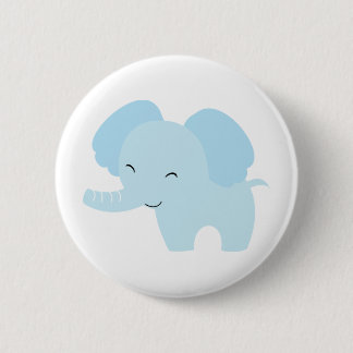 Blue Elephant 2 Inch Round Button