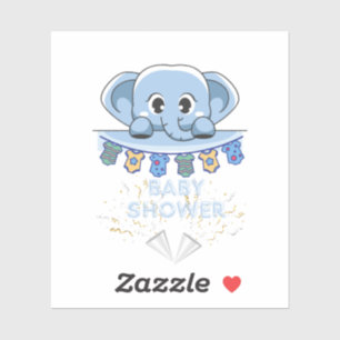 Blue elephant baby shower