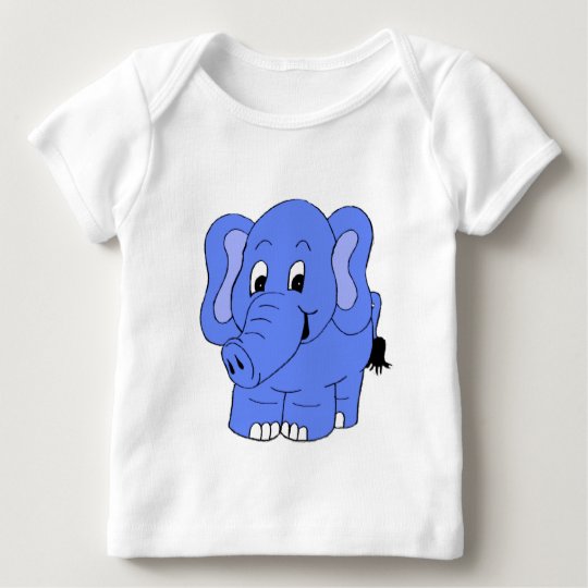 Blue Elephant Baby T-Shirt
