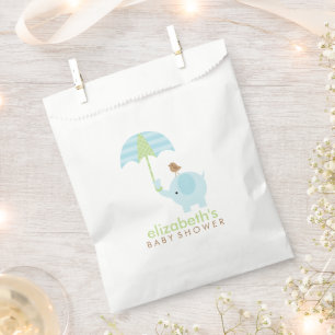 Blue Elephant Boy Baby Shower Favour Bag