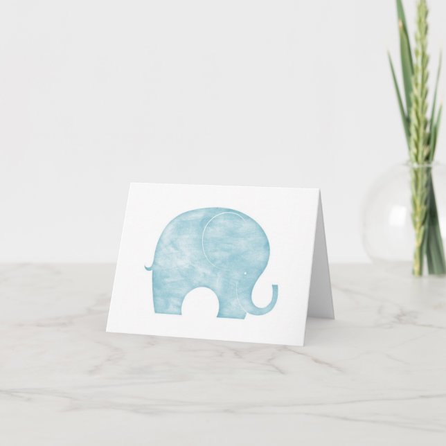 Blue Elephant Card (Front)