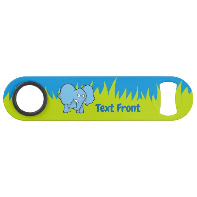 Blue elephant cartoon bar key (Front (Horizontal))