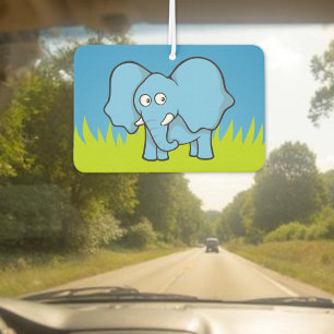 Blue elephant cartoon car air freshener