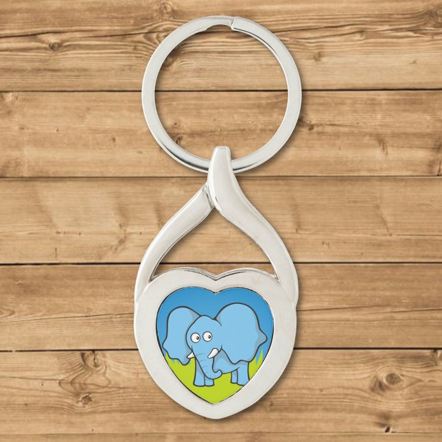 Blue elephant cartoon keychain (Creator Uploaded)
