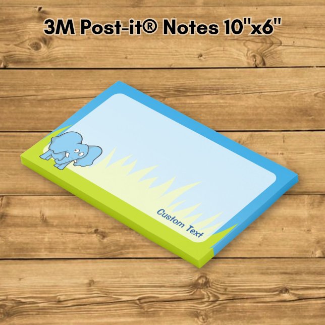 Blue Elephant Cartoon Post-it Notes (Creator Uploaded)