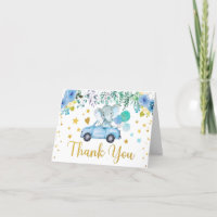 Blue Elephant Drive Through Baby Shower Car