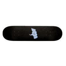 Blue Elephant Face. Cartoon Skateboards