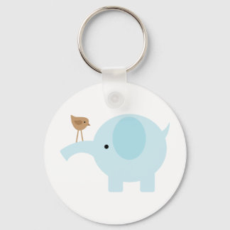 Blue Elephant Keychain