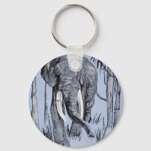 Blue Elephant Keychain
