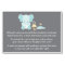 BLUE ELEPHANT LITTLE BIRD BOOK REQEUST CARD