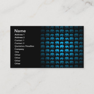 Blue Elephant Pattern Business Card