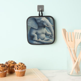 Blue Elephant  Pot Holder