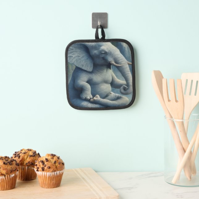 Blue Elephant  Pot Holder (Insitu(Hanging))
