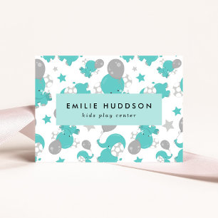 Blue Elephants, Kids Play Centre, Activity Centre Business Card
