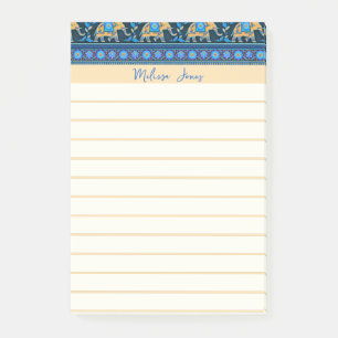 Blue elephants personalized post-it notes