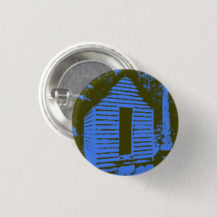 Blue Ely's Mill 1 Inch Round Button