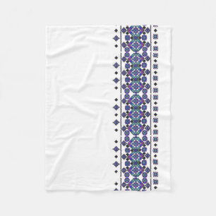 Blue Embroidery Fleece Blanket
