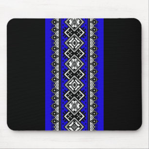 Blue Embroidery Mouse Pad