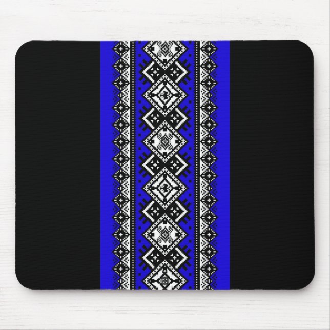 Blue Embroidery Mouse Pad (Front)