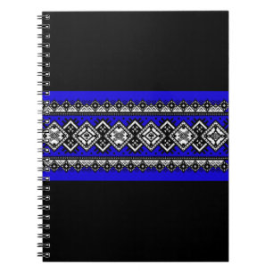 Blue Embroidery Notebook